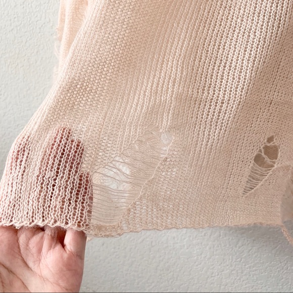 NWOT Dice knit distressed sweater - Picture 6 of 6